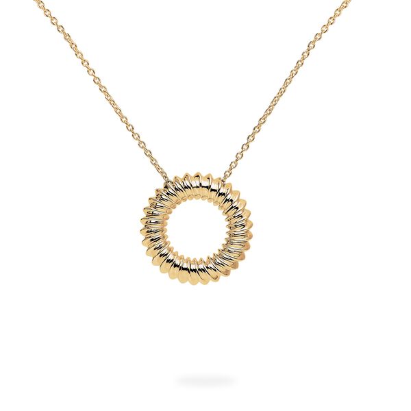Yellow Gold Spiral Pendant Necklace